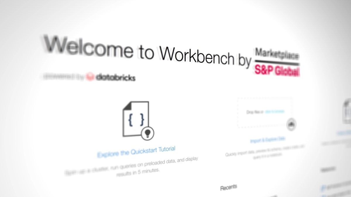 S&P Global - Workbench Marketplace